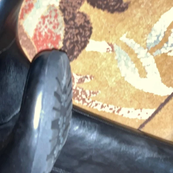 Nine West Leather Boots with gold accents - Picture 5 of 8